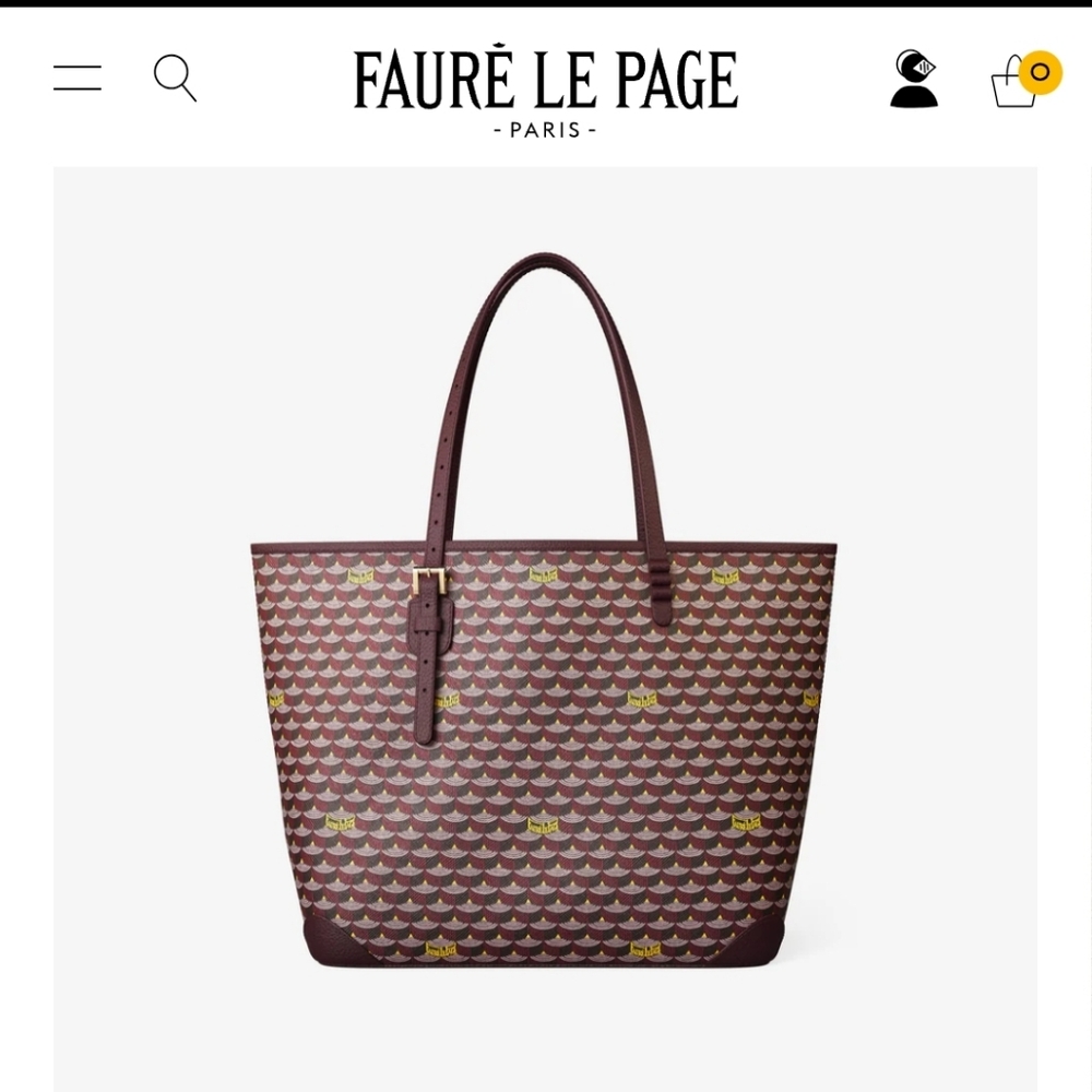 Faure Le Page DAILY BATTLE Tote Canvas Leather 35 Ivress Red
